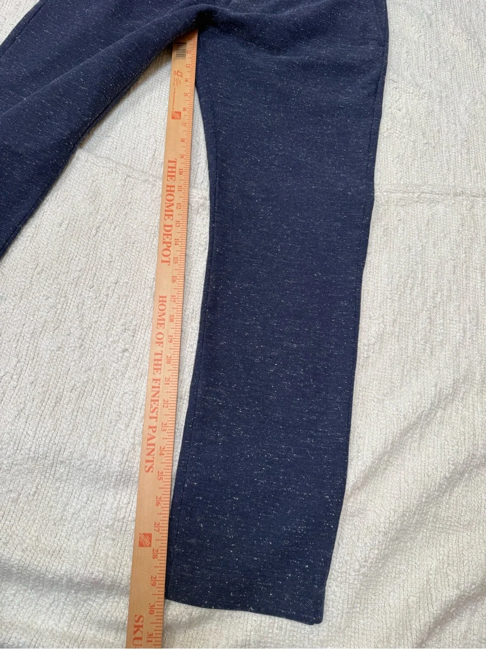 J.CREW The Driggs Blue Textured Trousers Size 32 X 32